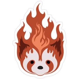 rangerpolocon Stickers Legend of Korra Fire Ferrets Pro Bending Emblem - No Text Laptop Decals 3x4 Inch (3 Pcs/Pack)