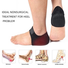 Vaceci Gel Heel Cups for Plantar Fasciitis Tendinitis-Anti Slip Heel Protector 2 PCS Heel Cushion Pad Great for Heel Pain