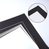 ZBEIVAN 8x10 Black Picture Mats with white Core Bevel Cut