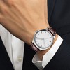Moran Genuine Leather Watch Band, Quick Release, Polished, Deployment Buckle,