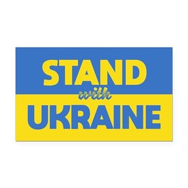 CafePress Stand with Ukraine Rectangle Car Bumper Magnet