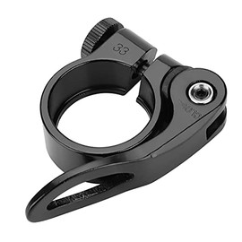 VGEBY1 Bike Seatpost Clamp, Aluminum Alloy Bicycle Quick Release Seat Post Clamp for 25.4mm Seat Post(Black)