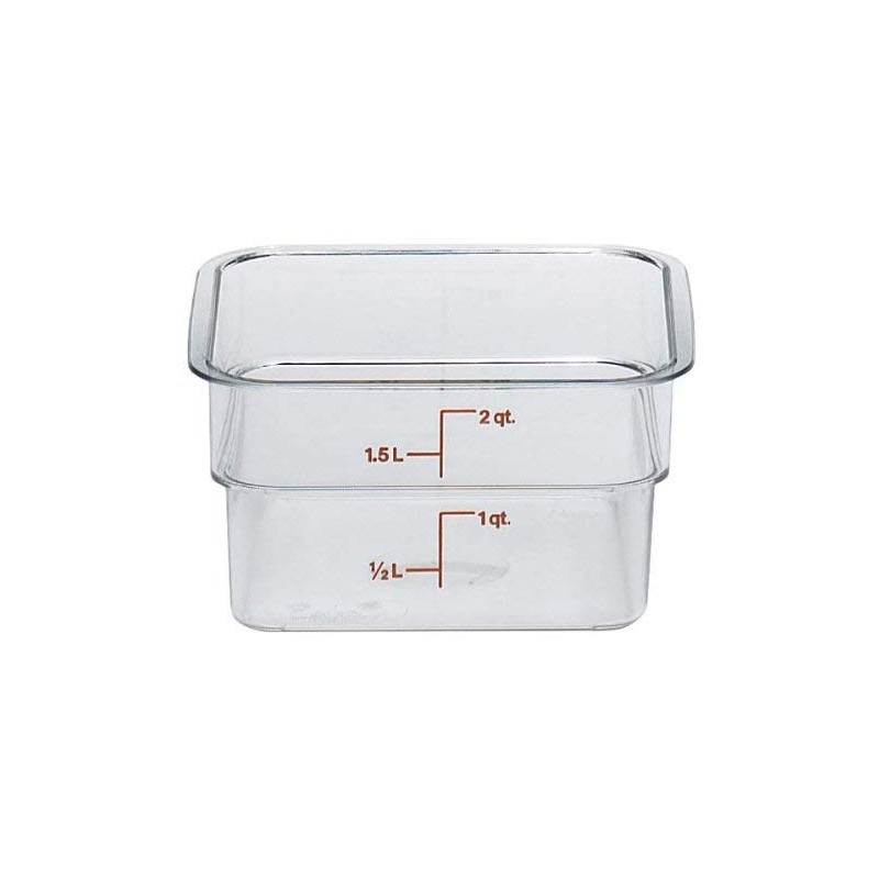 Cambro 2SFSCW135 Food Storage Container, 2 Quart, 7-1/4" x 7-1/4"