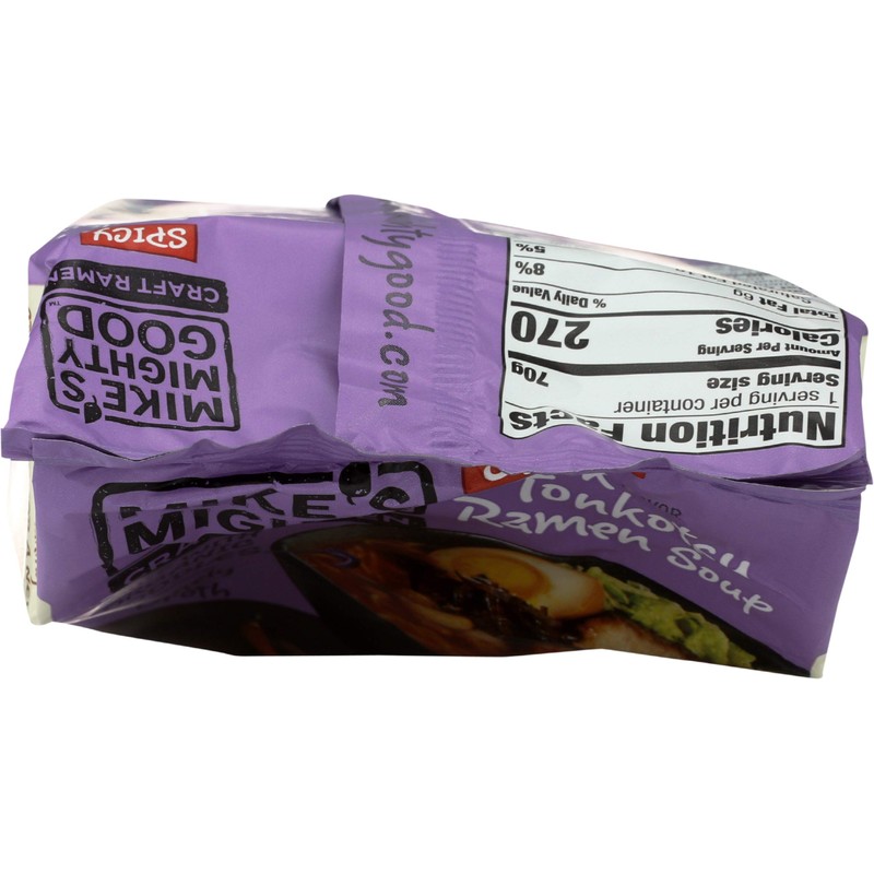 Mikes Mighty Good, Ramen Tonkotsu Pork Spicy Pillow Pack, 2.4