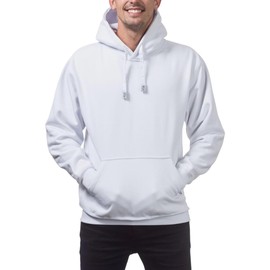 Pro Club Men's Heavyweight Pullover Hoodie (13oz), White, X-Large