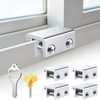 Sliding Window Locks (4 Sets), Security Window Locks with Keys,