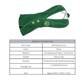 Golf Club Covers Soft Golf Head Covers Elastic Neckline Golf Headcovers Waterproof Sunscreen Hybrid Head Covers(3 wood pole cover)