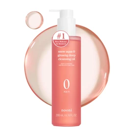 nooni NOONI Korean Cleansing Oil - Snow Aqua 0 Ginseng Deep Cleansing Oil, 6.76 fl.oz (200 ml) | Makeup Double Cleansing, Glass Skin, Eggie Skin, Helps control sebum, Revitalizing care for Face