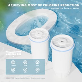 Water Filter Replacement 5-Stage Fit for Zero 32 Cup Dispenser and Pitcher Filter, Compatible with Zero Filter 2 Pack, ZR-001 ZR-017 ZR-004 ZP-006 ZD-013 ZS-008, Reduce Lead, By BOGDA