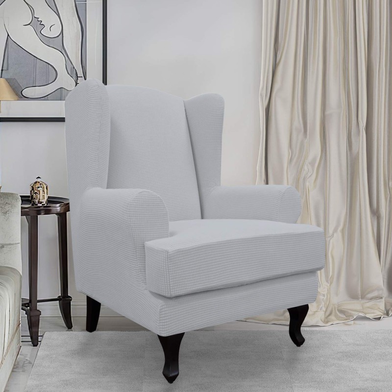 Easy-Going Stretch Wingback Chair Sofa Slipcover 2-Piece Sofa Cover Furniture