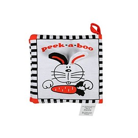 Genius Baby Toys | Baby's My First ABC Soft Sensory Cloth Book in Black, White and Red High Contrast Colors for Infant and Baby