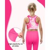 JiAmy Girls Yoga Leggings Girls Athletic Leggings Training Bras Set