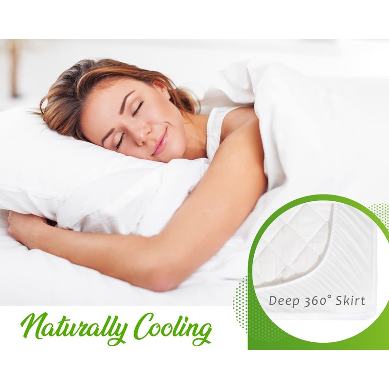 Bamboo Mattress Protector and Waterproof Breathable Mattress Protector Deep Cooling