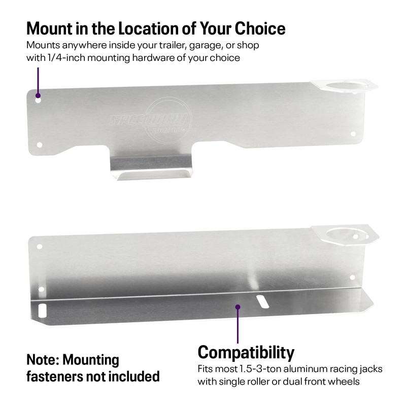 Speedway Motors Wall Mount Aluminum Floor Jack Holder, 1.5–3 Ton