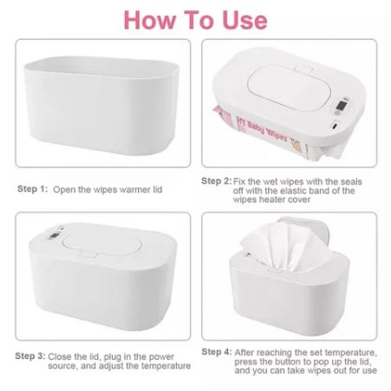 Baby Wipe Warmer PP Intelligent Adjustable Temperature Safe to Use