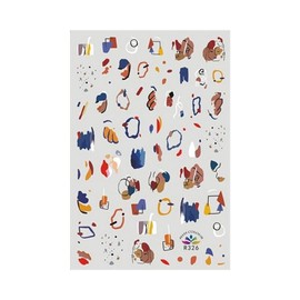 Abstract Nail Stickers Fun Nail Decals Abstract Polka Dots Rainbow R326 Nail Wraps Stickers Manicure Supplies for Women Nails Full Long Lasting Easy Apply and Remove