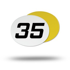 Maier USA Vintage Oval MX Number Plate - White - 509921