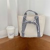 JOKnet Mailing Service, Ribbon Handle, Canvas, Women's Tote Bag, Handbag,