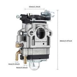 300486 Carburetor for 43cc 47cc 49cc 50cc 2-Stroke Engines, Fits Mini Pocket Bike, Scooter, ATV, Dirt Bike, and Compatible with Earthquake, Poulan Pro, Powermate, Southland Models