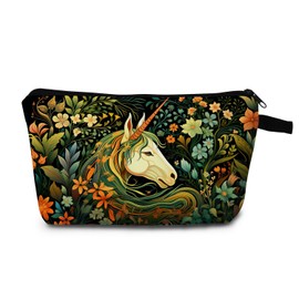 MoCaliduccious Unicorn Makeup Bag for Women Travel Cosmetic Organizer Bag Teacher Appreciation Gifts Small Zipper Toiletry bag
