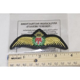 PPL Flight Wings Private Pilot Costume Patch Iron On Applique Embroidered - NEW