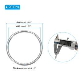 PATIKIL Metal O Rings 30mm / 1.2", 20 Pack Electroplated Zinc Alloy O Ring Buckle Seamless Welded Round Rings for Bags Purse Belts Hardware DIY Craft Dog Leashes, Silver