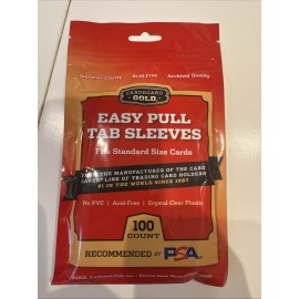Cardboard Gold Easy Pull Tab Penny Sleeves 100 Count Pack PSA Recommended
