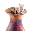 American Made Decorative Raku Pottery Vase with Peekaboo Frog Accent
