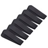 6 Pack Door Stop Wedges Black Rubber Door Stoppers for
