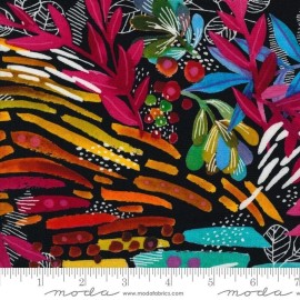Moda Playgrounds by Amarilys Henderson 2261 13 Ink Wild Leaves COTTON