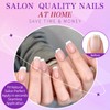Lifextol 120pc White French Tip Press on Nails Short Fake