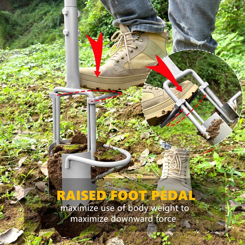 Updated Bulb Planter Long Handle for Digging, 5-in-1 Lawn and