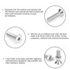 DYWISHKEY 500PCS Metric M3 M4 M5, 304 Stainless Steel Flat