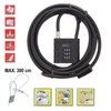 Burg-Wächter 725 300 Snap+Lock Cable Lock with Combination Lock, Rope
