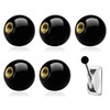 Lvjkes Pack of 5 Ball Knobs M6 x 25 mm,