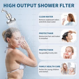 ZGMEH 20 Stage Shower Head Filter - Shower Filter for Hard Water,Remove Chlorine Heavy Metals Impurities Improve Skin,Hair and Nails's,Universal Filtration Capacity for Chlorine,Kids,Pets Available