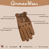German Wear, Men's Driving Leather Driving Gloves (Caramel, 10=XL)