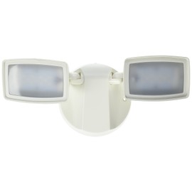 ALL-PRO Outdoor Security FT1850LPCW 1000 lm LED Dusk-to-Dawn Twin Head Flood Light, White