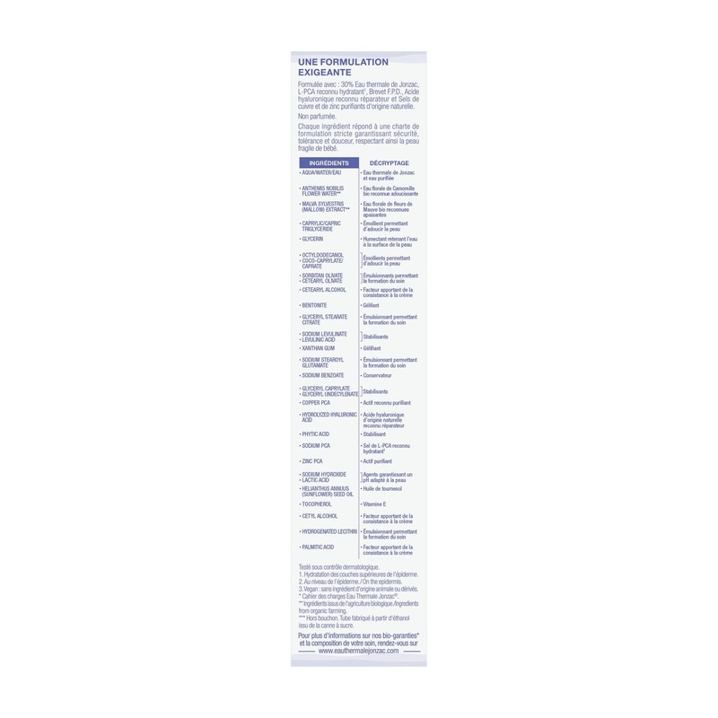 Eau de Jonzac Bébé Bio Dermo-Repair Cream Fragrance Free 40ml