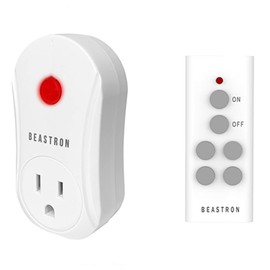 Beastron Upgraded Remote Controlled Outlet (1 Pack with 1 Remote),Expandable Remote Light Switch Kit, Wireless On Off Power Switch, 100ft RF Range, Compact Design, White