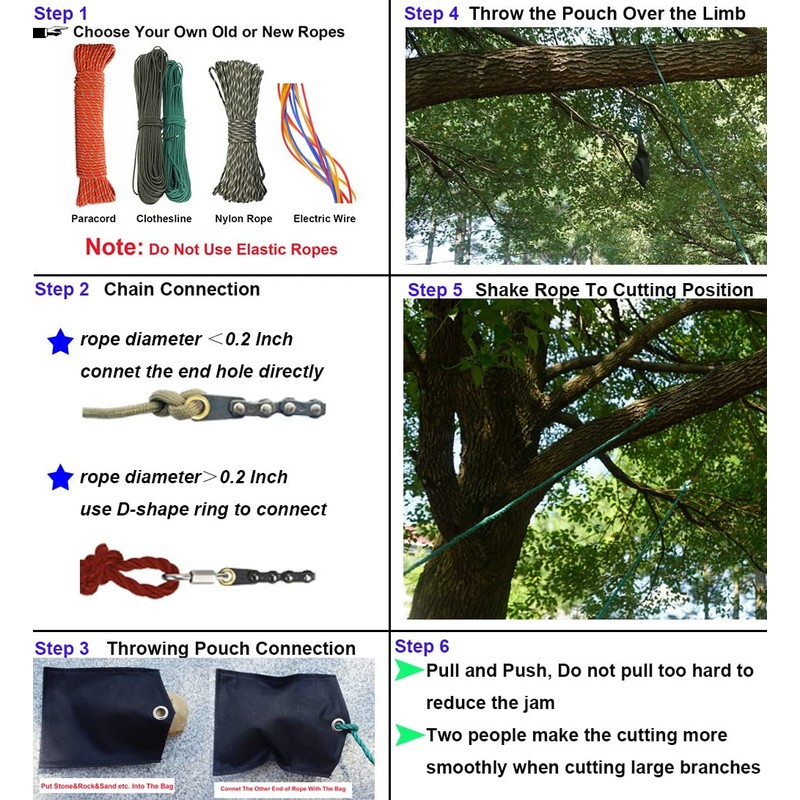 upgrade 53 Inch High Reach Tree Limb Hand Rope Chain