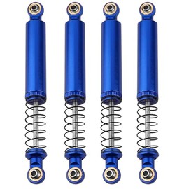 Pothyes 4pcs Metal Alloy Oil Shock Absorber Damper 70 80 90 100 110mm Outer Spring for 1/10 RC Crawler Axial SCX10 i ii iii Capra Tamiya CC01 D90 TRX4 HPI Upgrades (blue, 100mm)