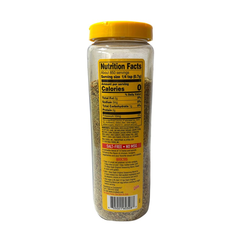 (Single Pack) - Mrs Dash Original Salt Free Blend, 620ml