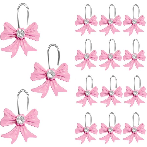 ALXRLXR Decorative Shower Curtain Hooks Bow Tie Rust Resistant Hooks,