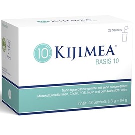 KIJIMEA® Basis 10 - To Support Intestinal Flora - 10 Selected Microculture Strains + Inulin + Biotin - Vegan - 28 Sachets