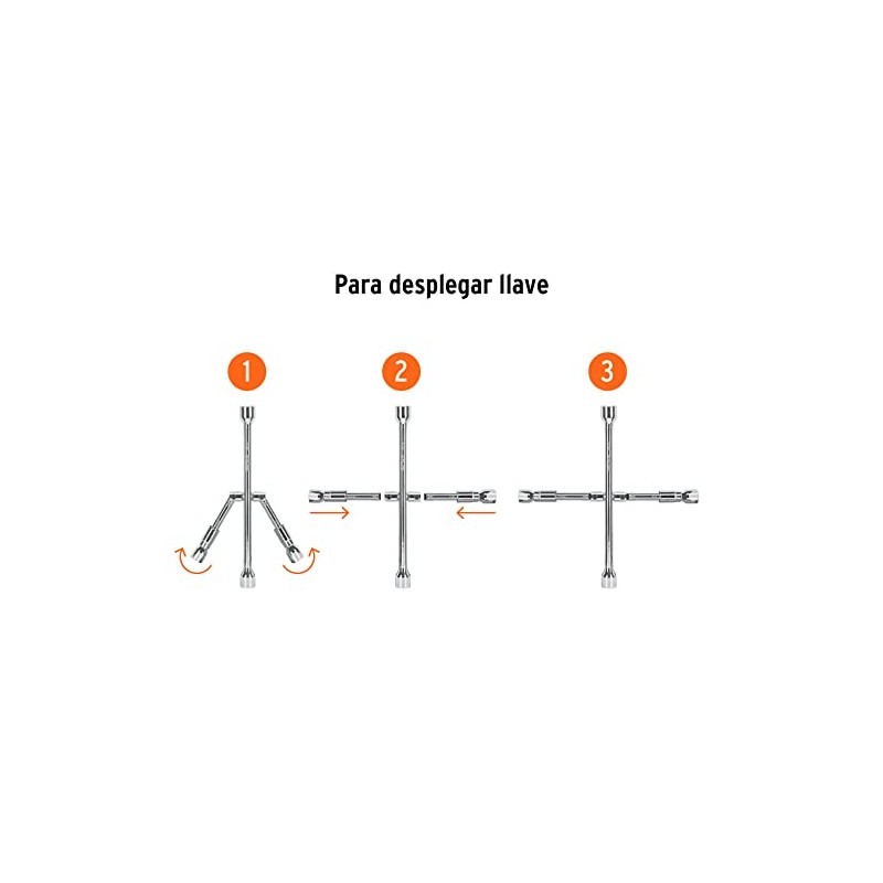 TRUPER Llave de Cruz para Auto de Acero 36 cm,