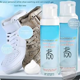 100ml Foamzone 150 Shoe Cleaner, Foamzone 150 Shoe Cleaner Kit, A Set Of Portable Cleaning Tools For Shoes Household cleaning Bedroom Footwear - Colour: CHINA, Scent Type: as show