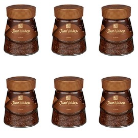 Juan Valdez Freeze Dried Coffee, Classic Flavor 3.5 oz - Premium Colombian Coffee (6 Pack)