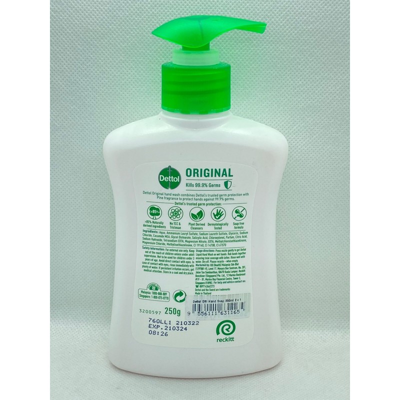 Dettol Original Antibacterial Hand Wash 250g