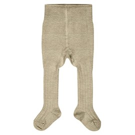 FALKE Unisex Baby Cosy Rib Tights Breathable Cotton Cashmere Wide Comfort Waistband for Pressure-free Fit Soft Warming Skin High-Quality Ribbed Plain Pack of 1, Beige Sand Melange 4650